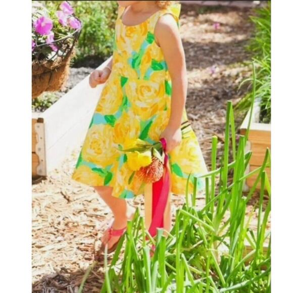 Lilly Pulitzer Kids Kaya First Impressions Sun Glow Yellow Dress - Picture 3 of 7